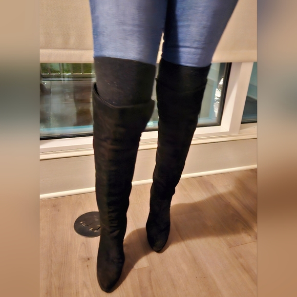 Womens Givenchy Suede Sock Over the Knee Boots - Picture 2 of 7